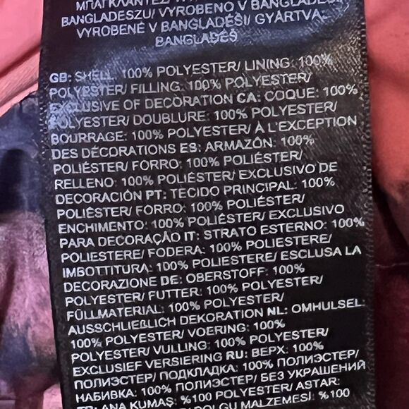 The North Face Jacket Womens 2XL Coral Black Relaxed Fit Puffer Zip NF0A7WU8 - Picture 9 of 13